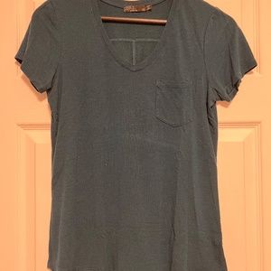 Prana Foundation V-Neck Top with Pocket - Blue
